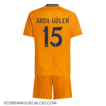 Real Madrid Arda Guler #15 Maglia Gara Trasferta Repliche 2024-25 Bambino